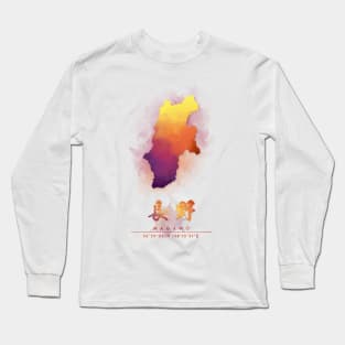 Nagano, Japan Watercolor Map Long Sleeve T-Shirt